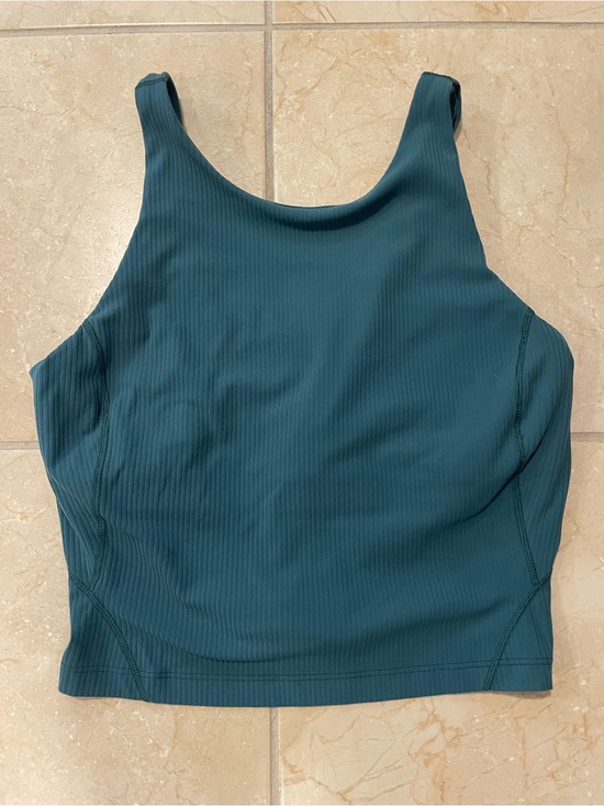 lululemon athletica Tops - lululemon athletica Ribbed Deep Teal Scoop Neck Crop Tank